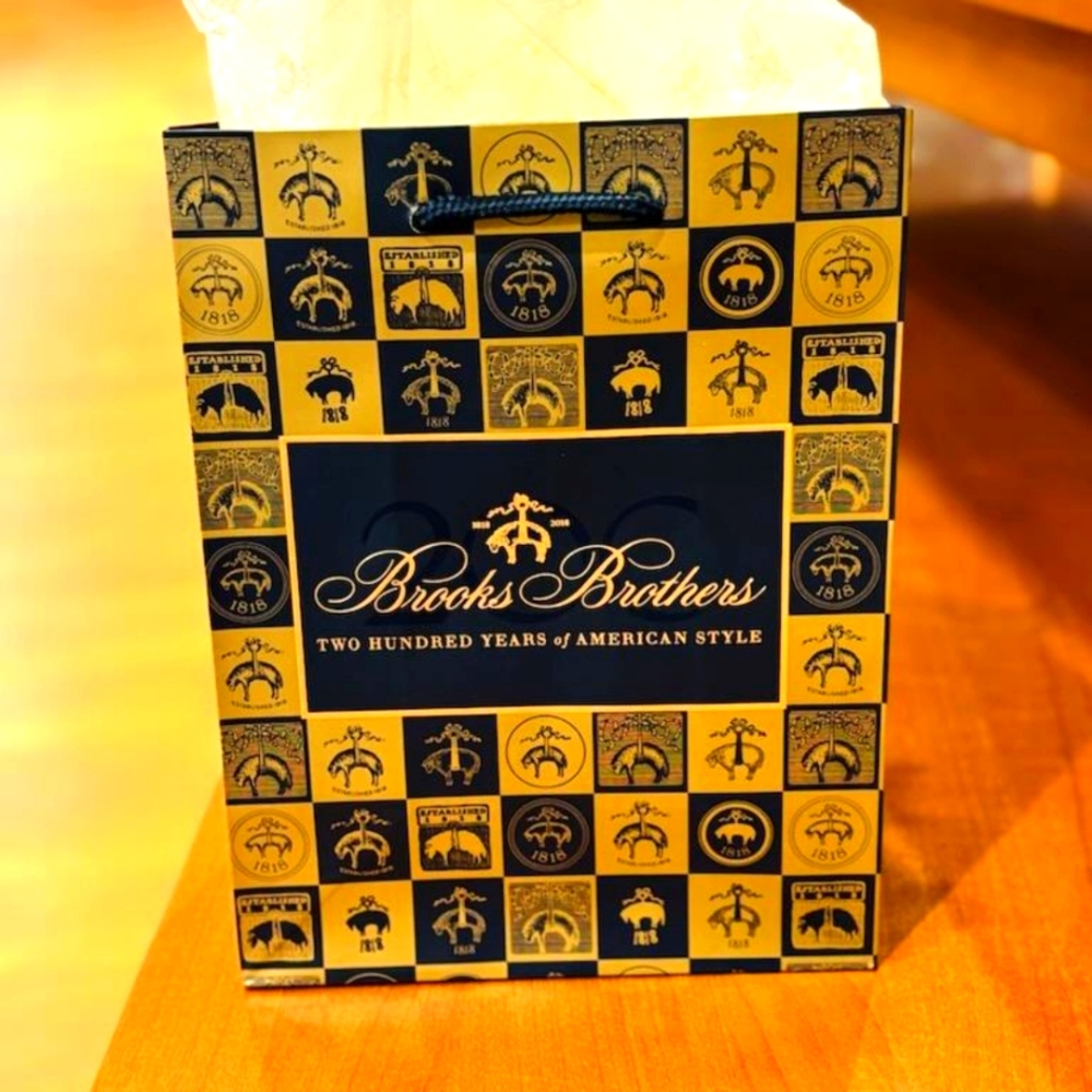 Brooks Brothers Black and Gold Bag